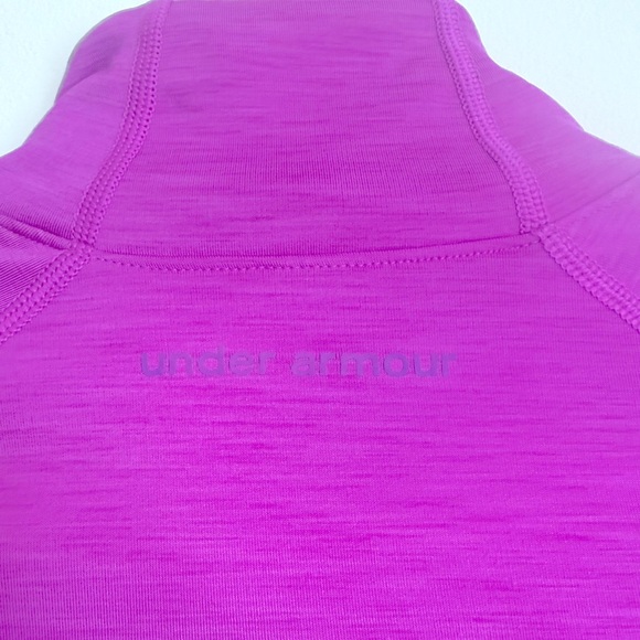 Under Armour | Half Zip Fleece Lined Long Sleeve Mock Neck Running Top Size XS - Picture 6 of 9